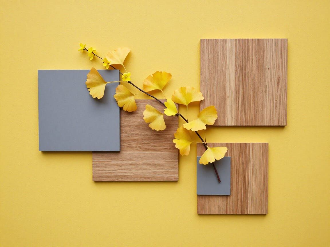 Modern Minimalist Yellow Decor with Geometric Accents