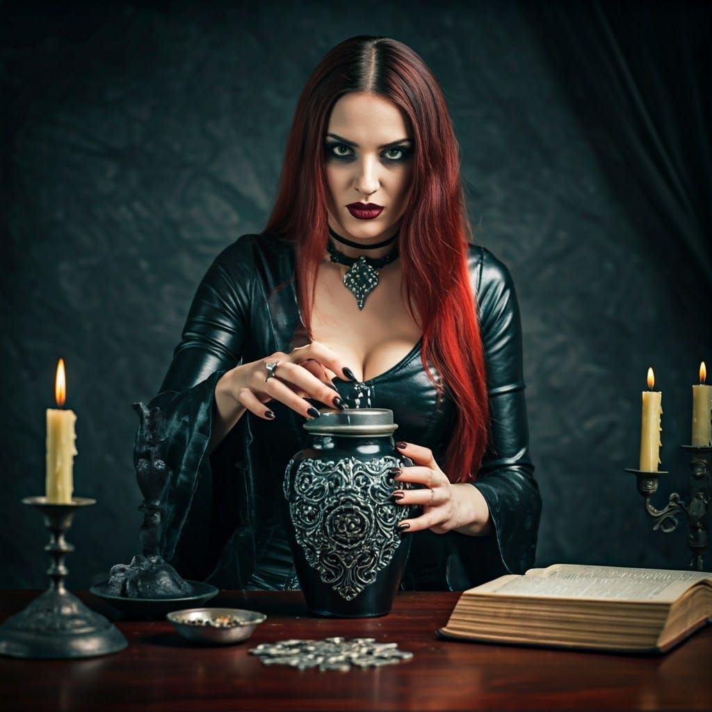 Ethereal Witch Caster in Dark Magic Ritual