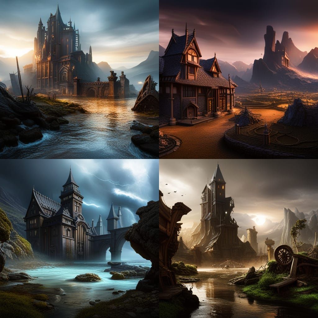 Fantastical Matte Painting with Deep Colors