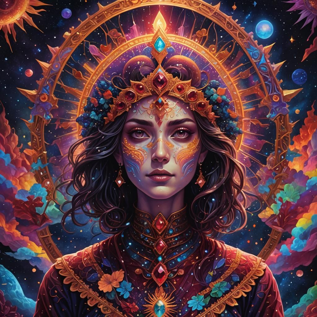 Cosmic Eyes: A Holographic Astral Illustration