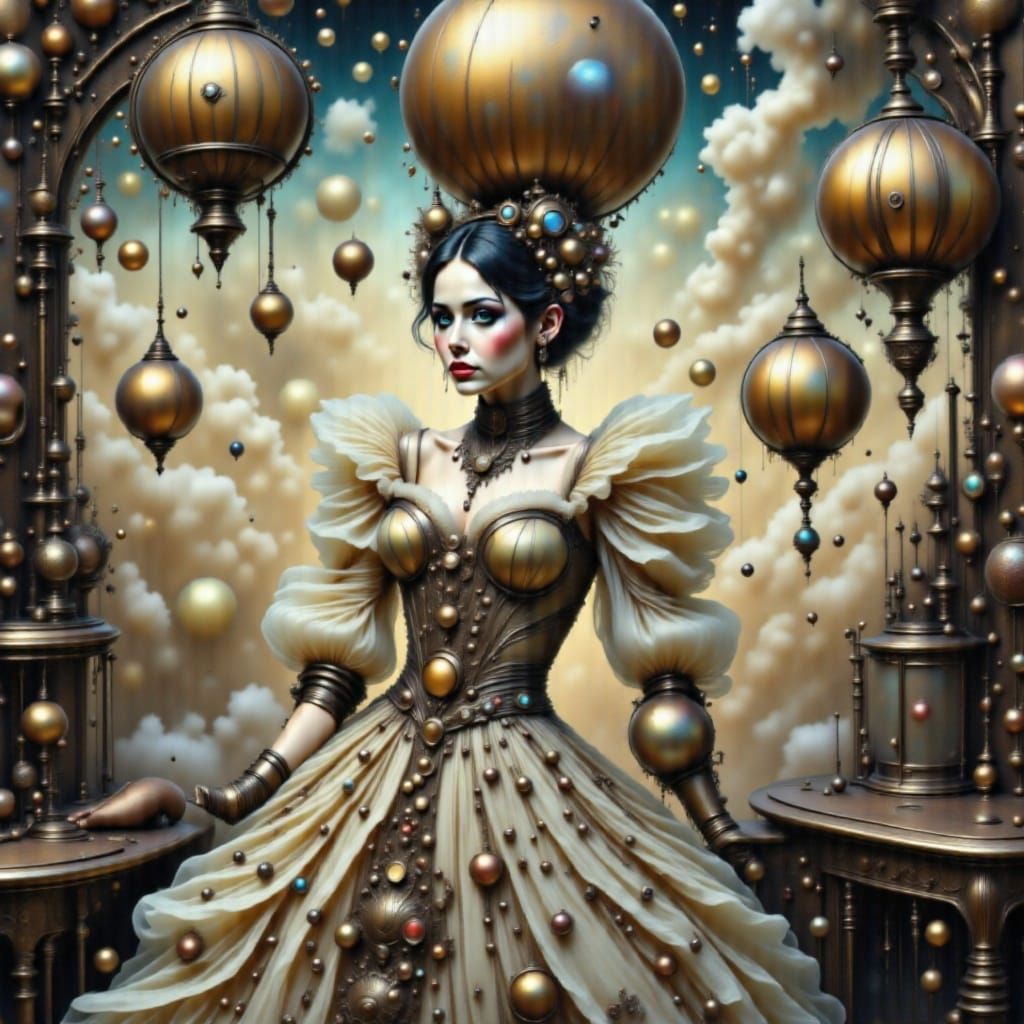 Steampunk Fashion Portrait in Victorian Style