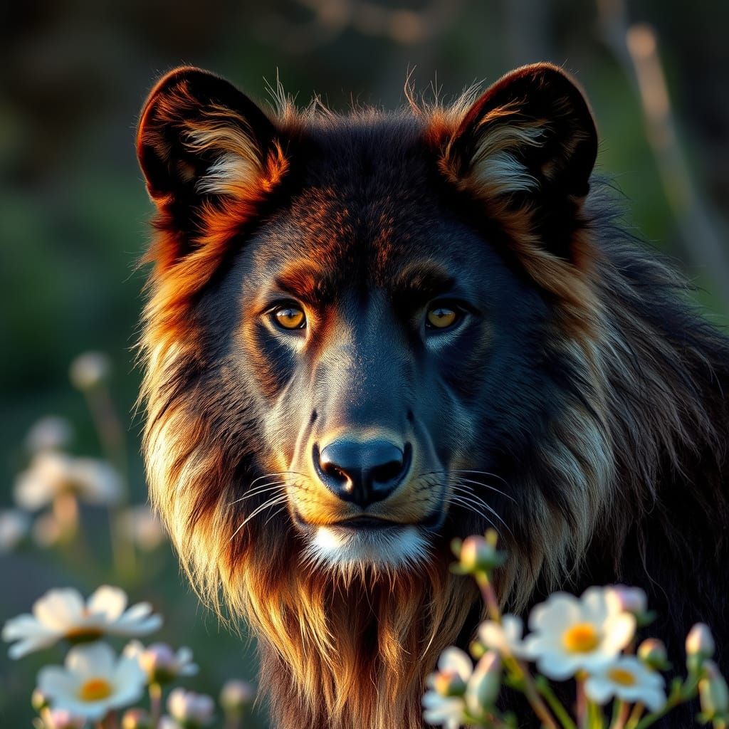Spectacled Bear in Andean Landscape, Realistic Photography