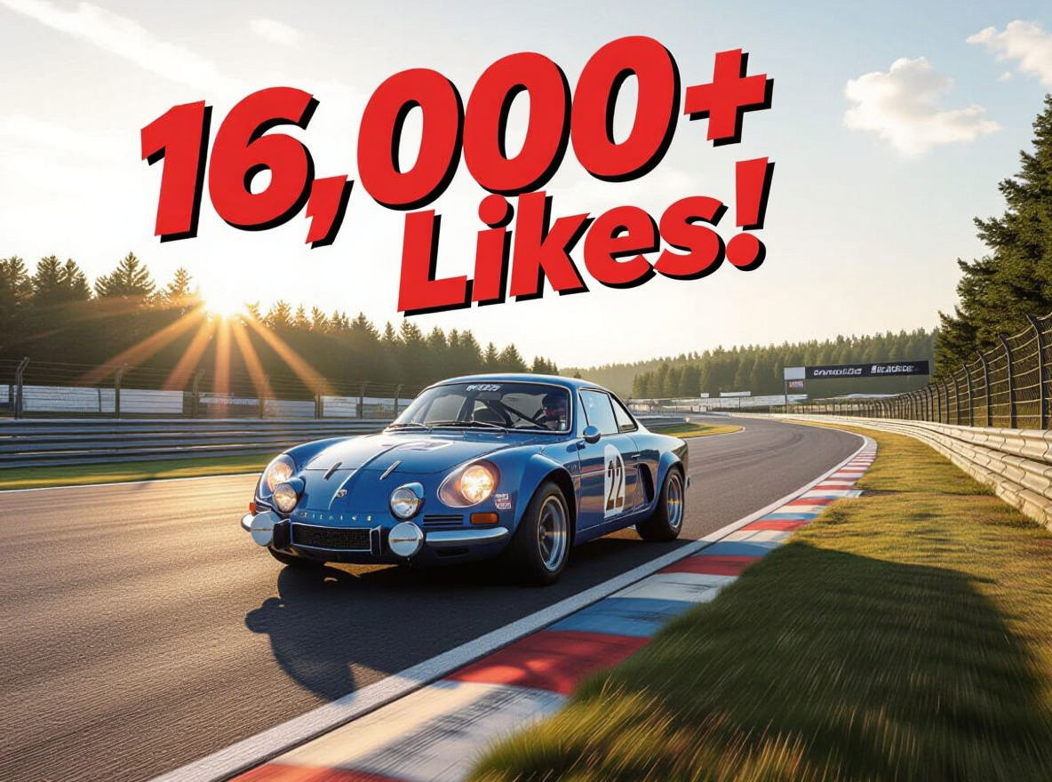 1972 Alpine A110 Race Car at Le Mans Sunrise