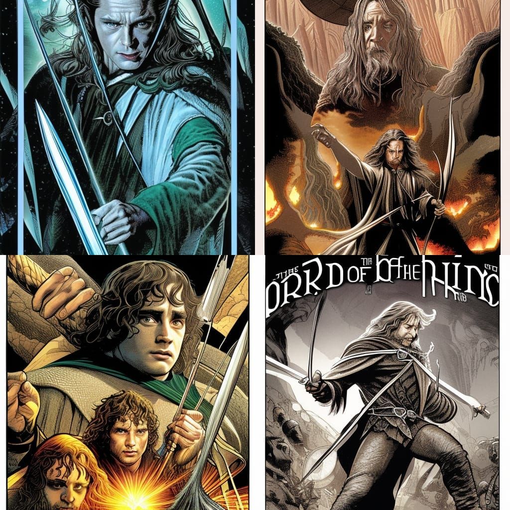 Lord of the Rings as Graphic Novel Art