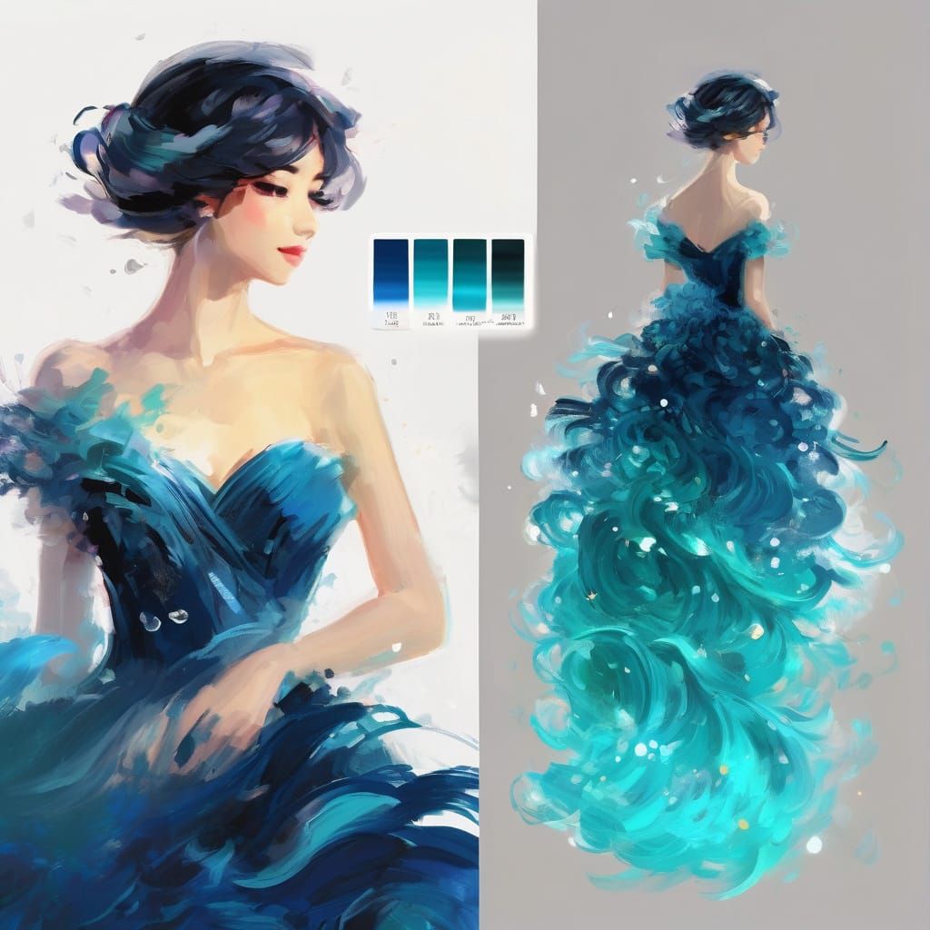 Whimsical Anime Scene with Digital Oil Painting