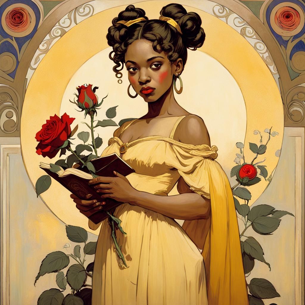 Princess Bell in the Style of Mucha and Klimt