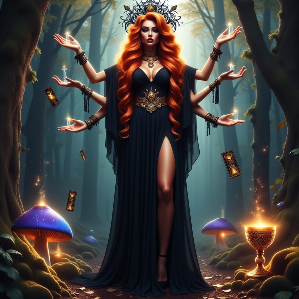 Ethereal Goddess Reigns Supreme in Mystical Forest