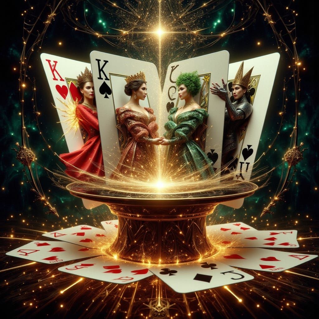 Magical Realism Royal Court Emerges From Playing Cards