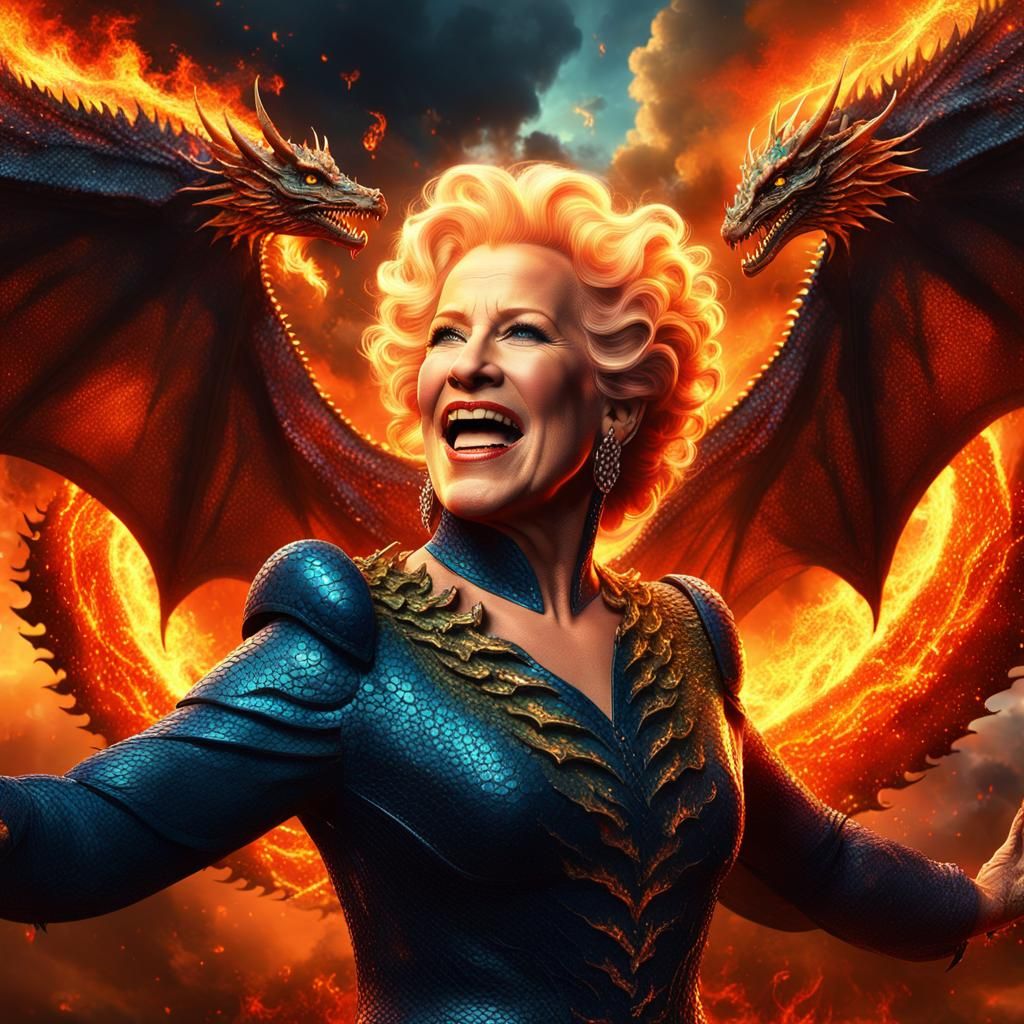 Bette Midler as Dragon in a Dark Fantasy