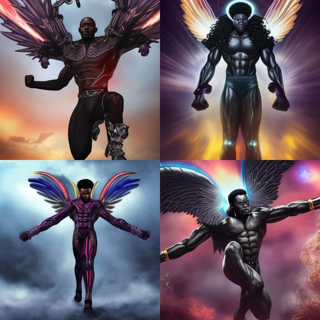 Winged Hero in Animation Style