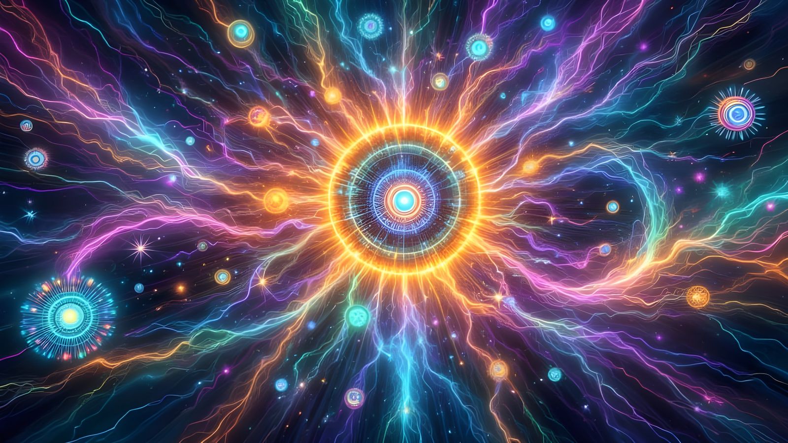Atomic Goddess in Quantum Fractal Explosion
