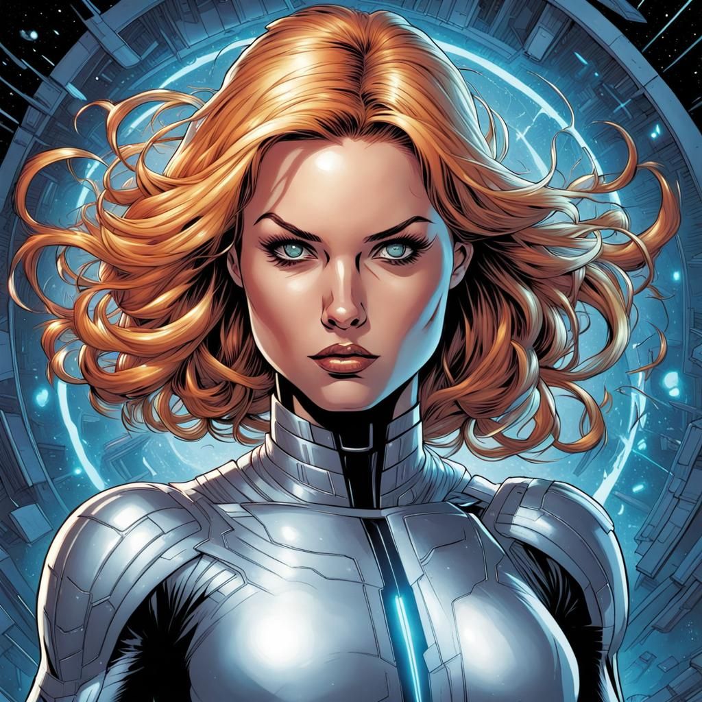 Comic Book Art of Quantum Girl