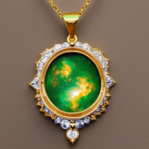 Eternal Galaxy Necklace in Dark Academia Style