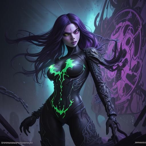 Shego as Ghost Rider: Comic Book Art