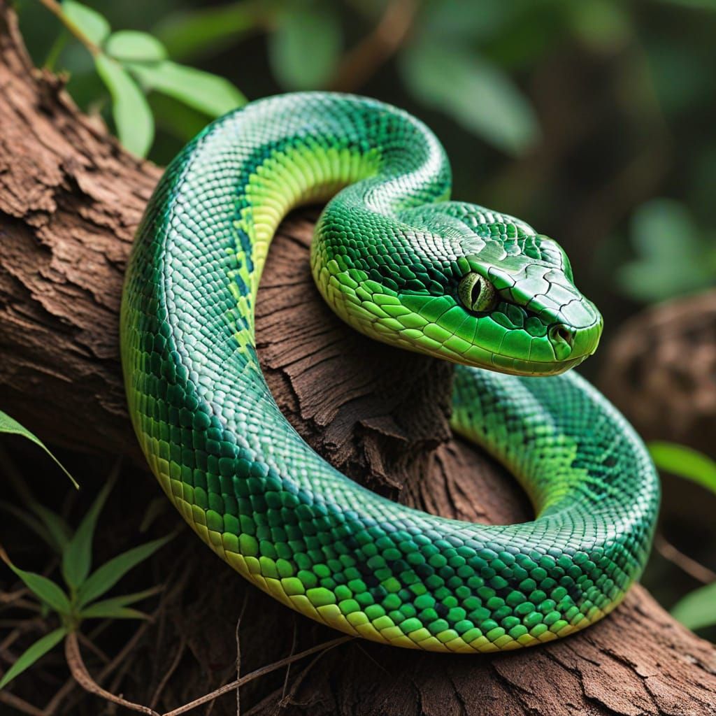 Glowing Emerald Serpent