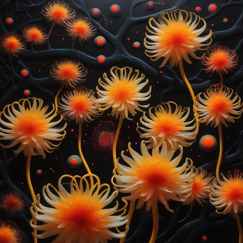 Surreal Molecular Entanglement with Luminous Patterns