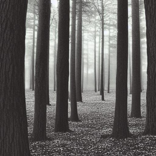 Omnidimensional Forest: AI Generated Landscape