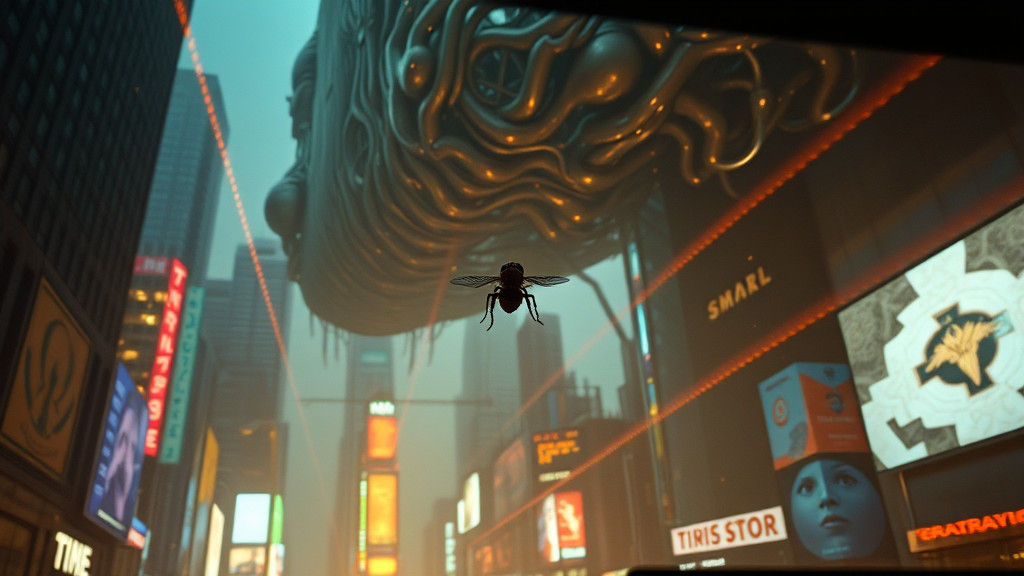 Surreal Megastructure Descends on Times Square