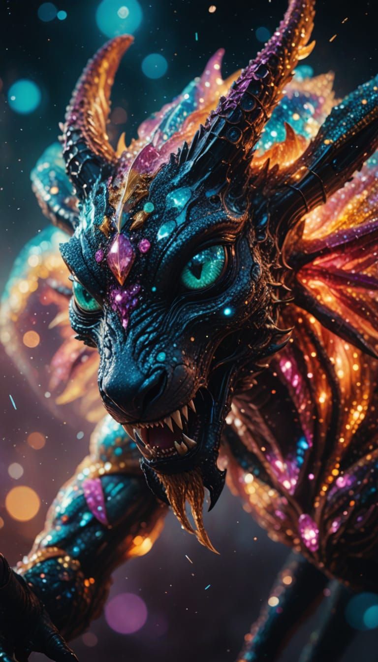 Ferocious Alien Beast in Transforming Maximalism