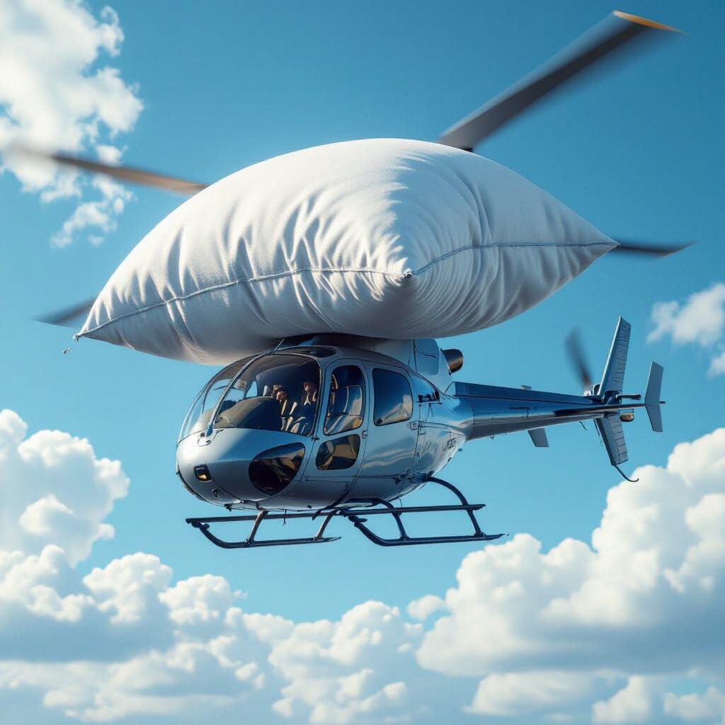 Helicopter with Pillow Cockpit in Futuristic Realism
