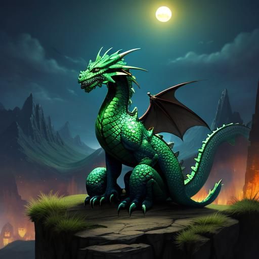 Glowing Dragon Image Generated by AI