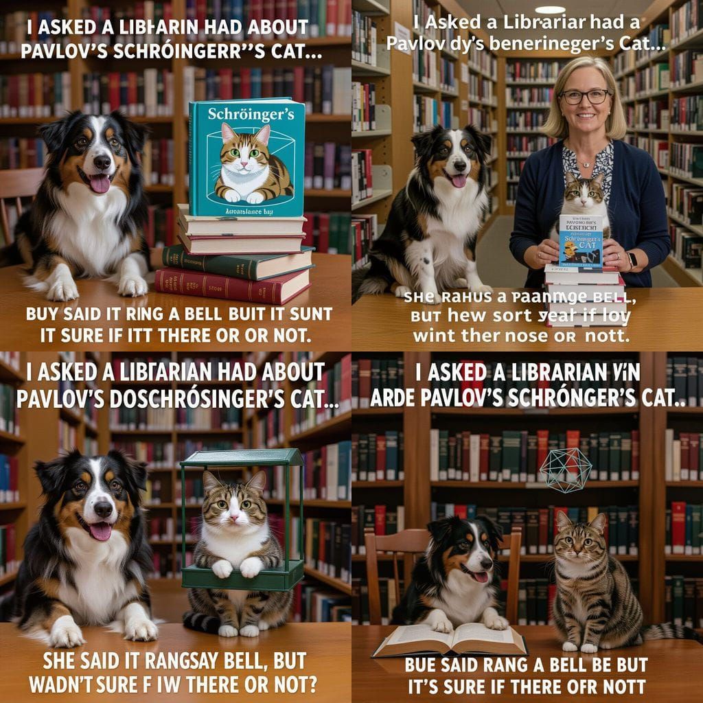 Librarian's Pun: Pavlov's Dog & Schrödinger's Cat Book