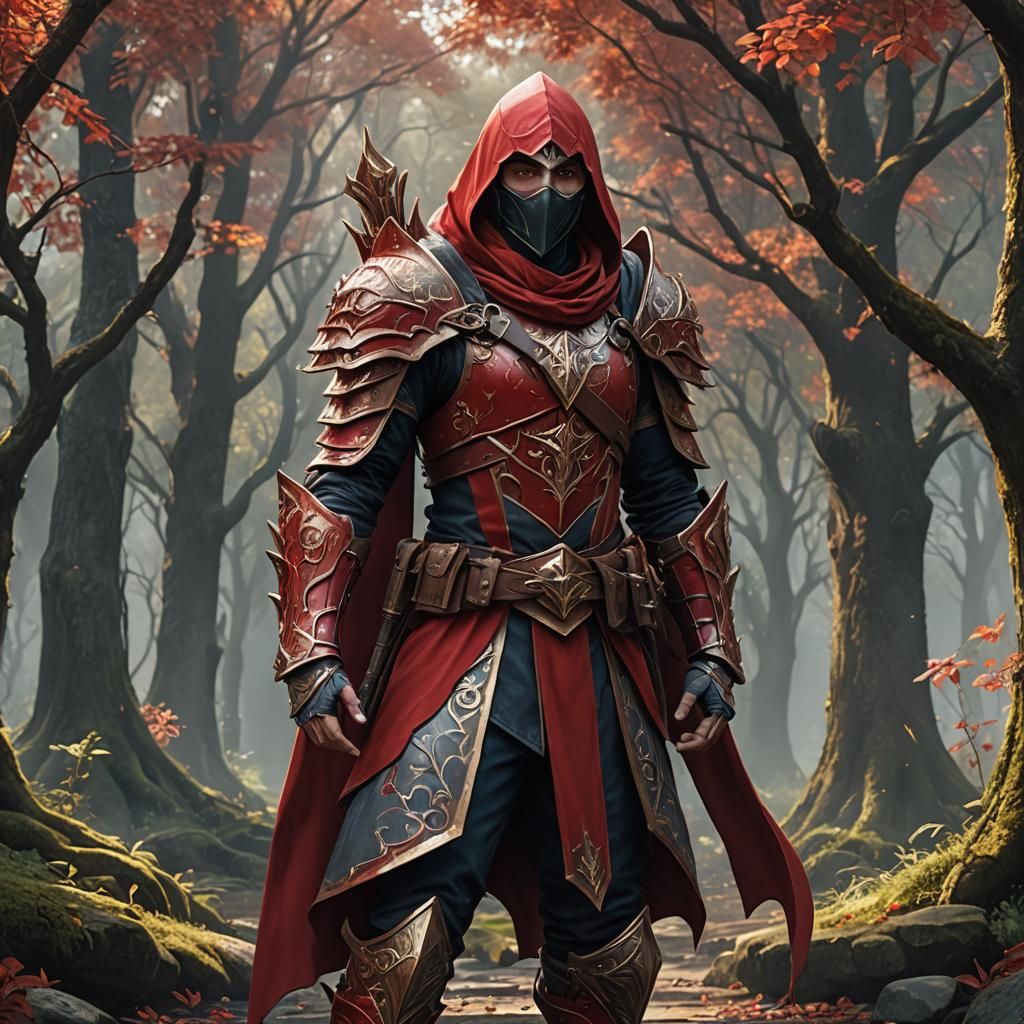 Armored Elf Mage in Detailed Matte Painting