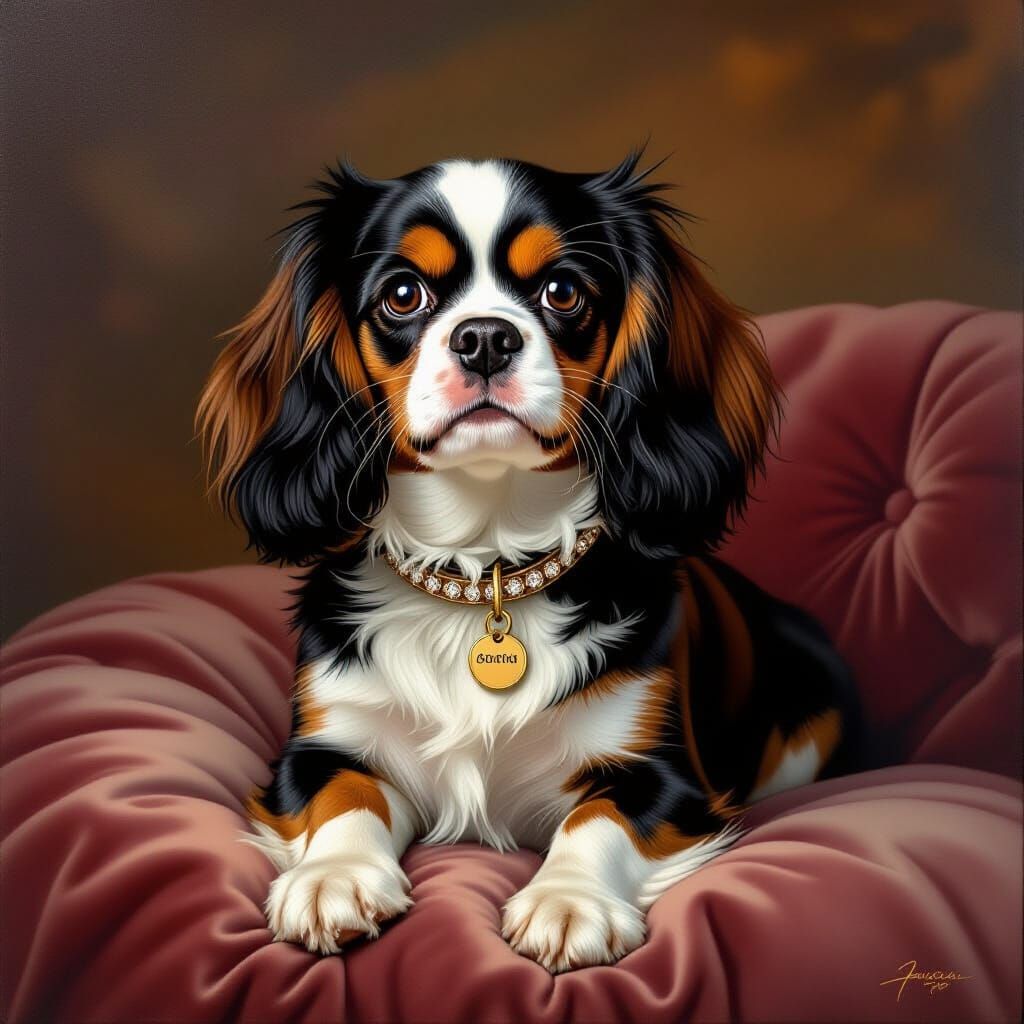 Regal Cavalier King Charles Spaniel Portrait