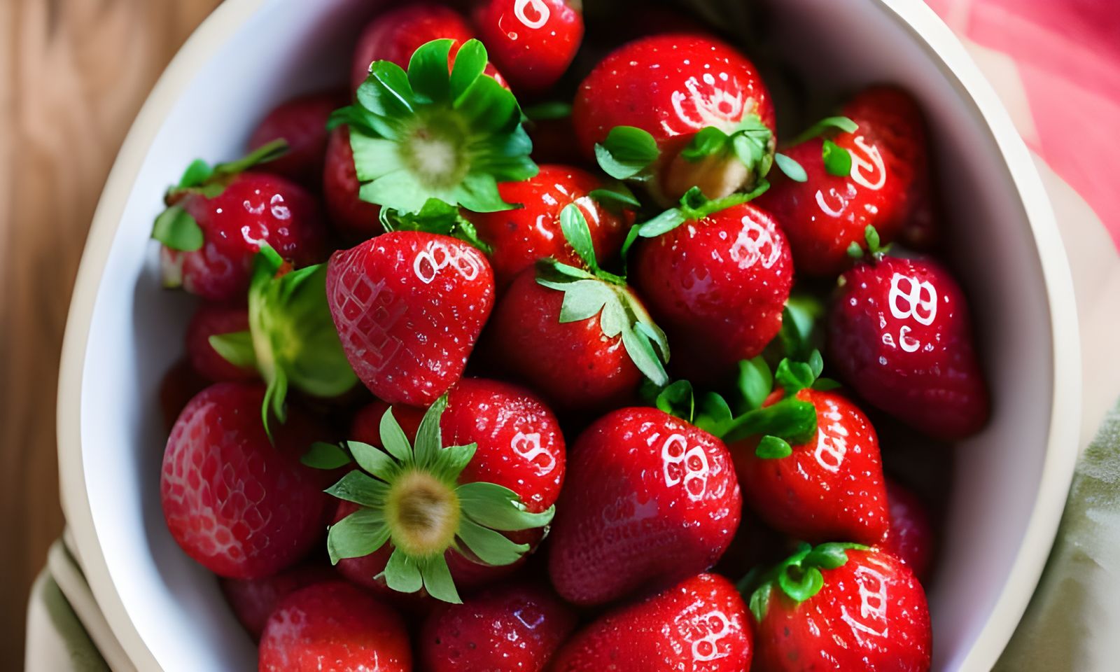 Bowl of Fresh Strawberries Still Life