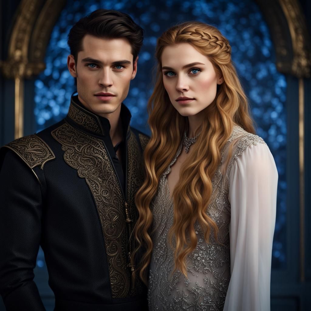 Feyre and Rhysand Portrait in Professional Photography Style