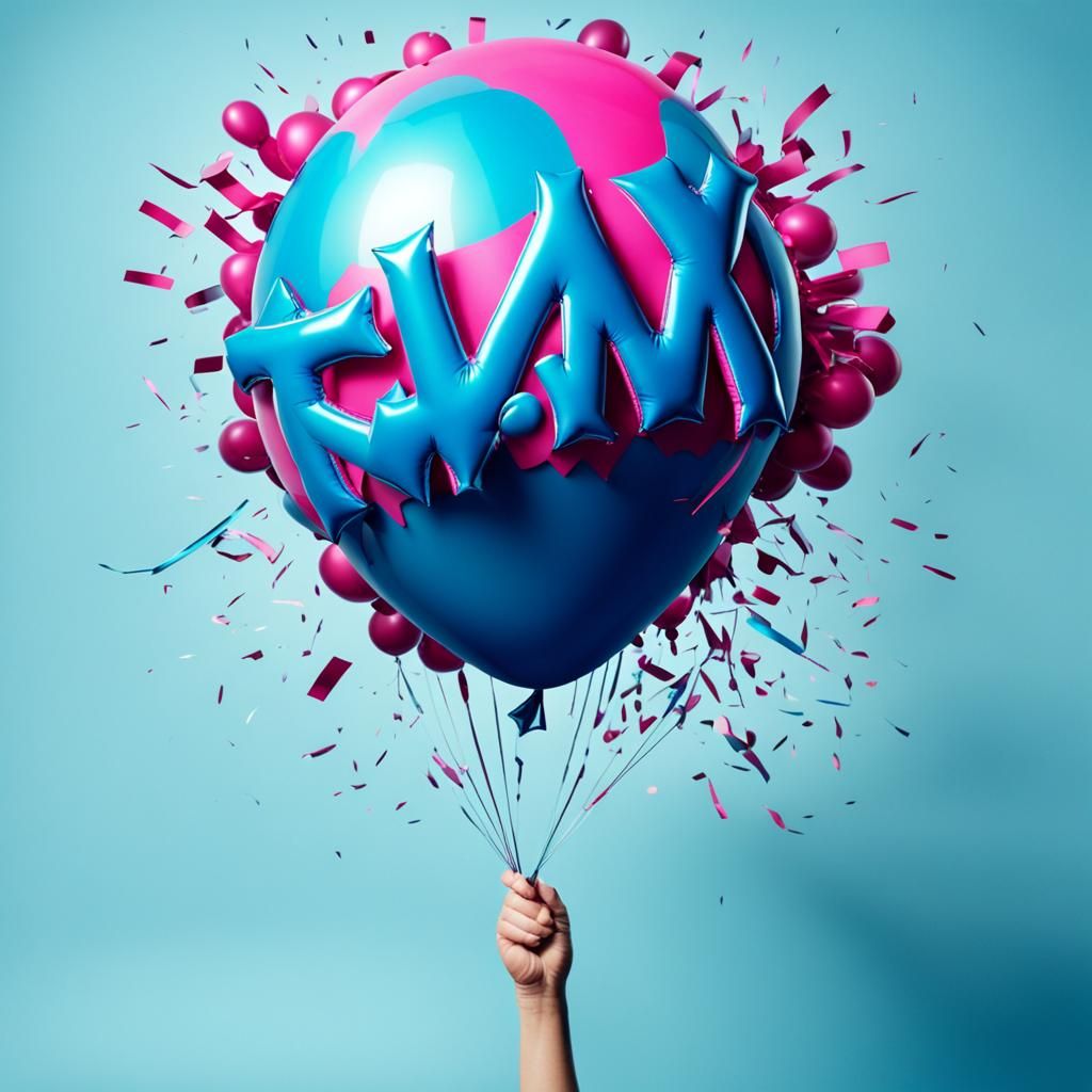 Word Explosion from Bursting Balloon