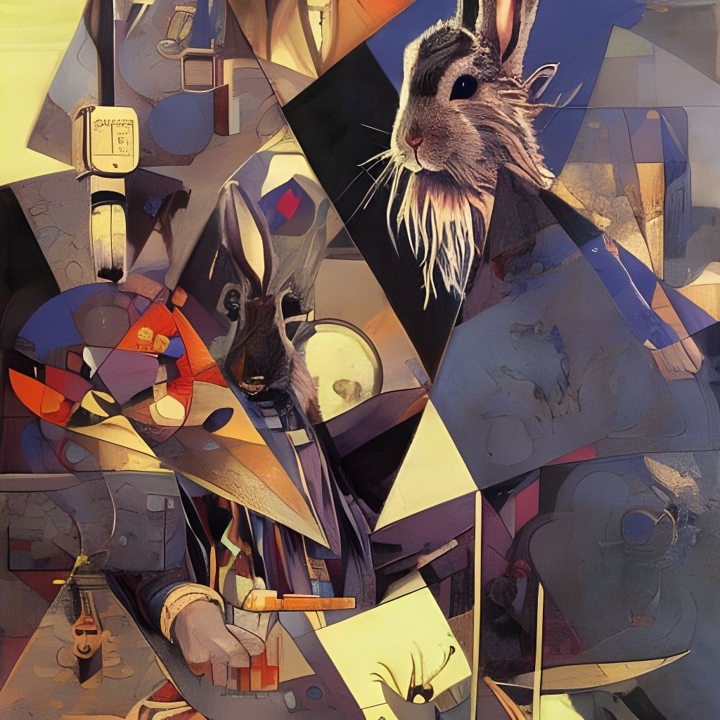 Sci-Fi Rabbits Smoking: An Intricate Artwork