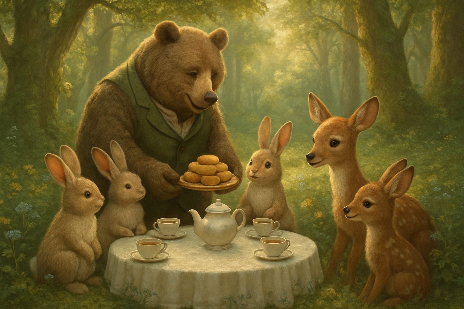 Enchanted Forest Tea Party with Woodland Creatures