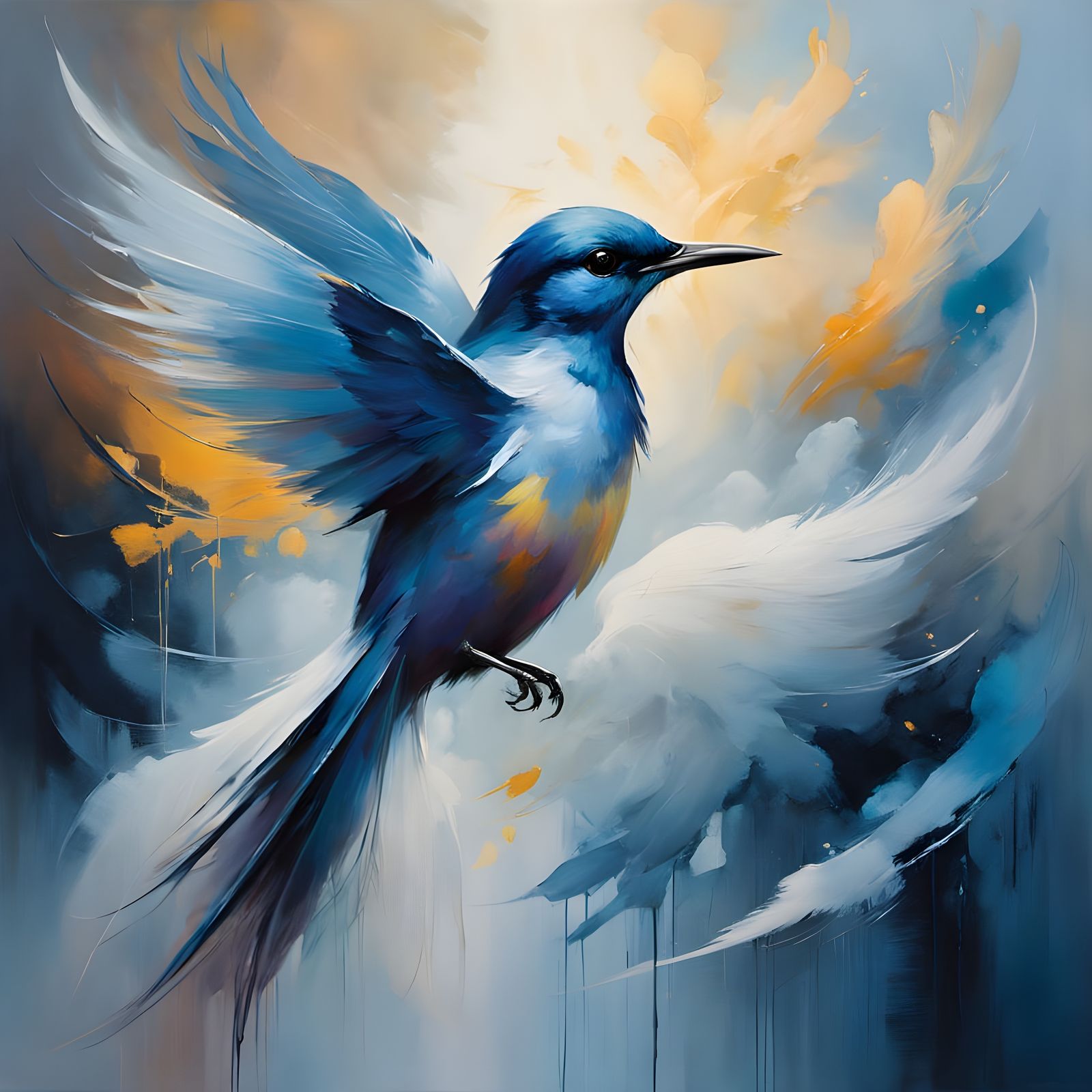 Bird in Morning Glory Light