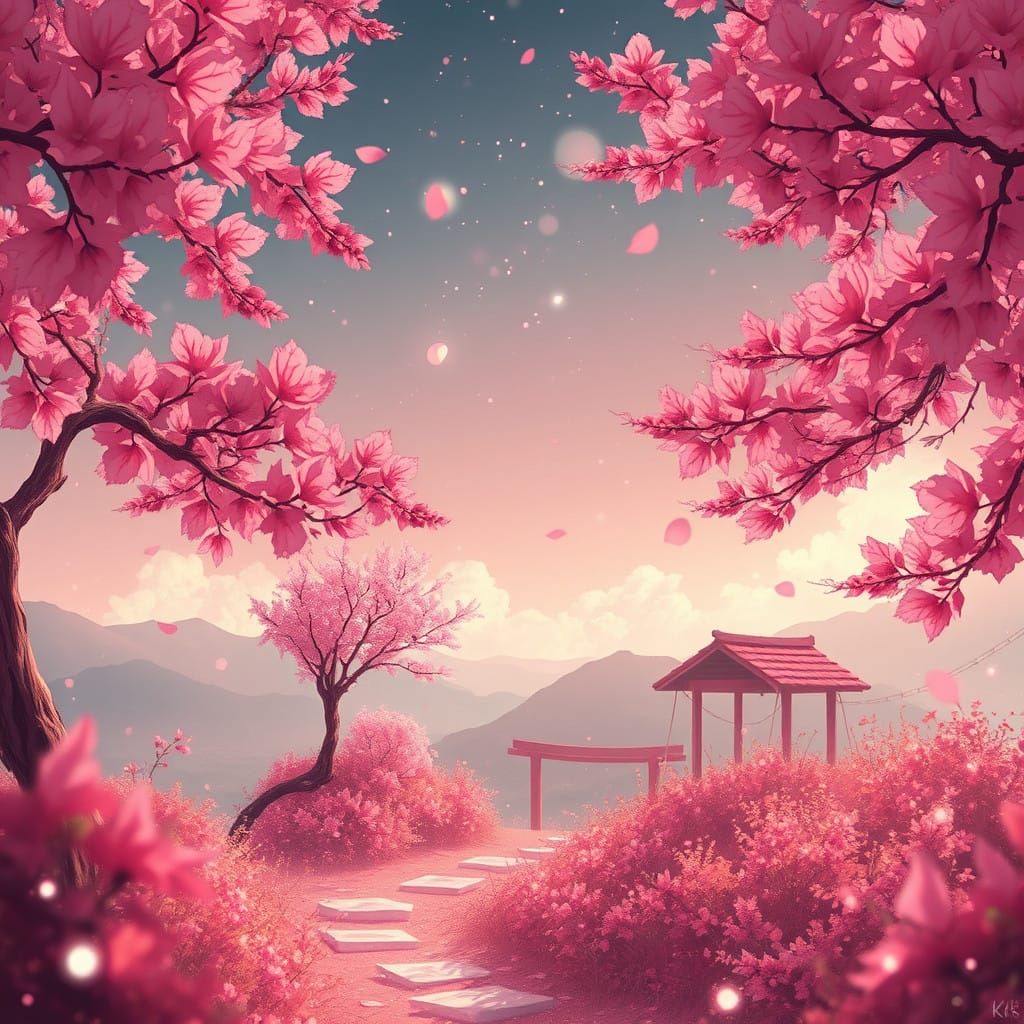 Surreal Anime Dreamscape in Whimsical Hues