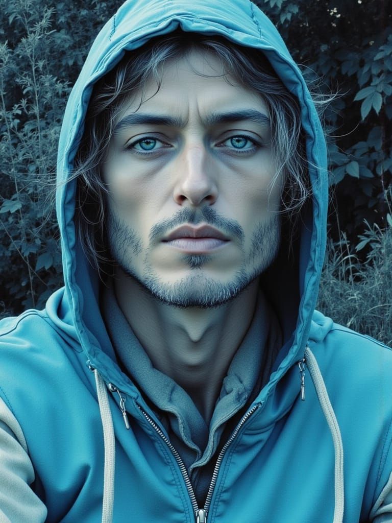 Mysterious Figure in Frosty Twilight