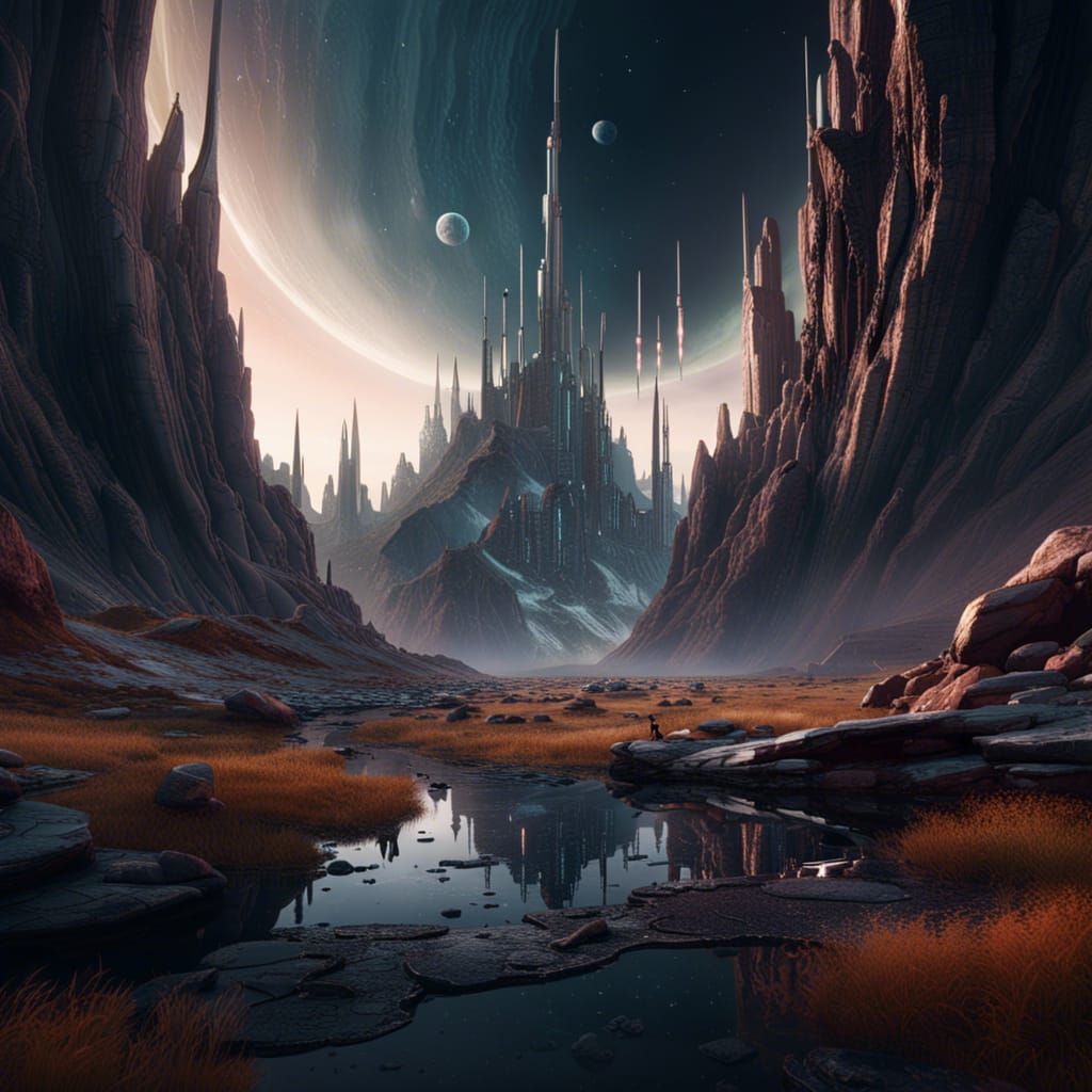 Interstellar Fantasy Concept Art in Deep Color