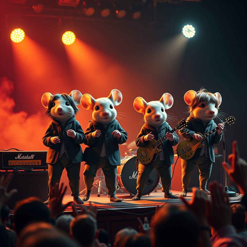 Hyperrealistic Mice Rockstars Pay Tribute to the Beatles