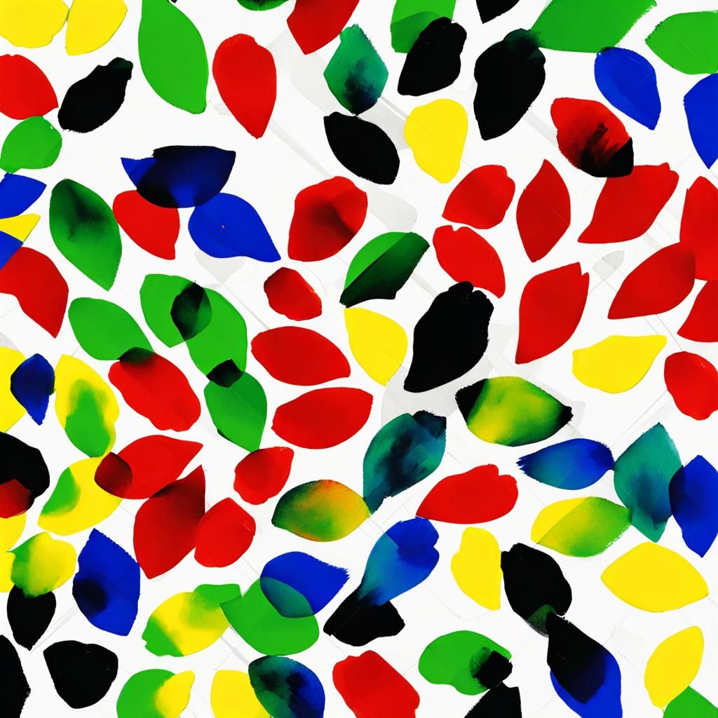 Abstract Floral Pop Art with Bauhaus Elements