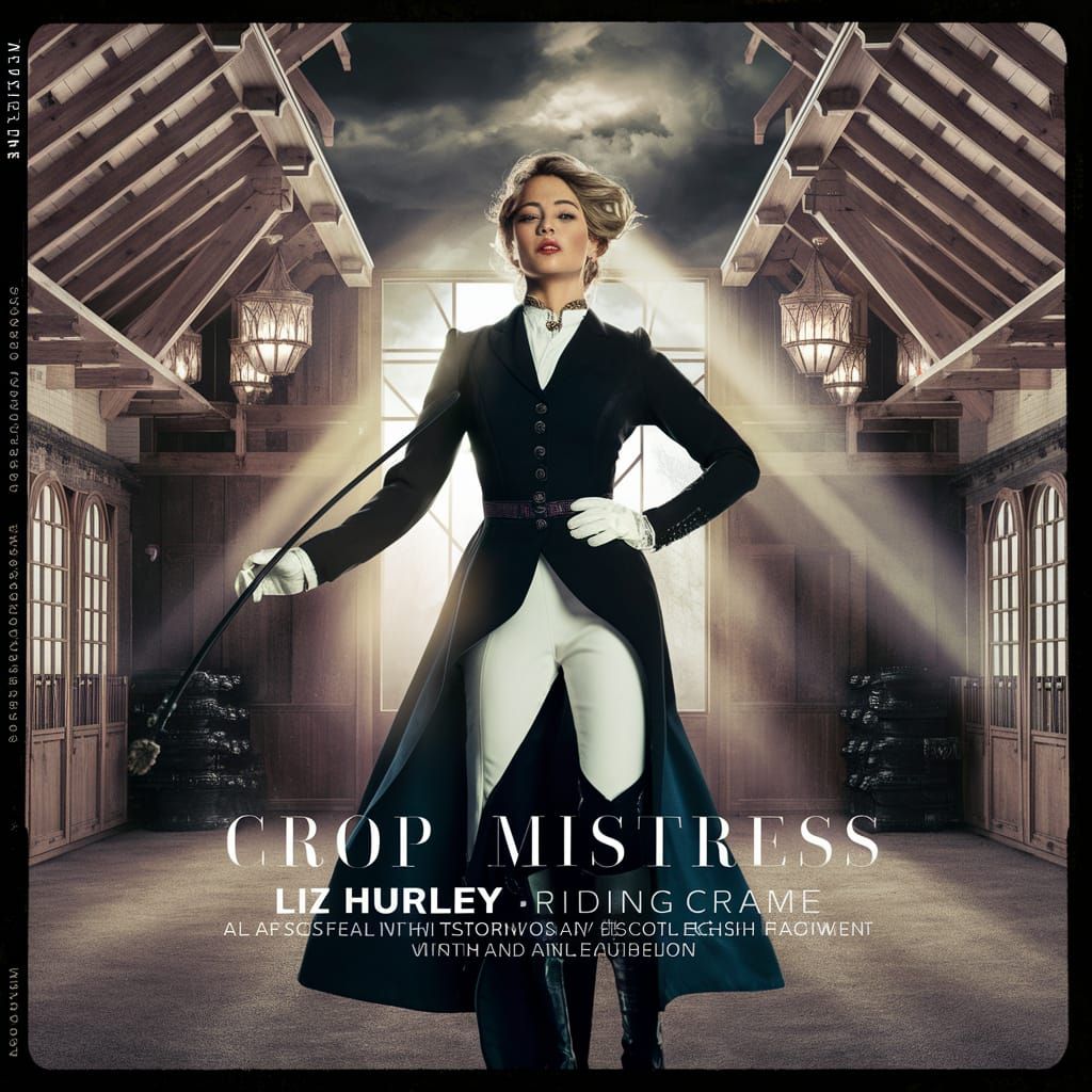 Liz Hurley as the Elegant Crop Mistress on a Stormy Equestri...