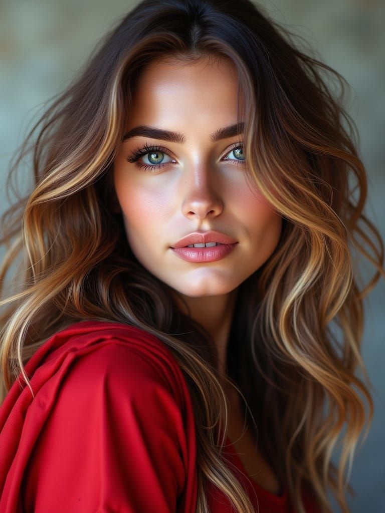 Surrealistic Supergirl Portrait in Soft Focus