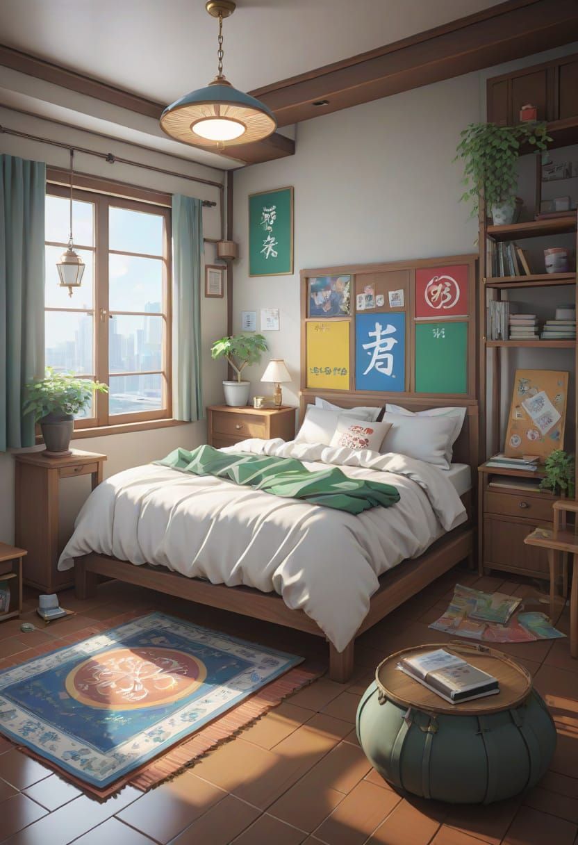 Japanese Anime Key Visual Art in Vibrant Colors