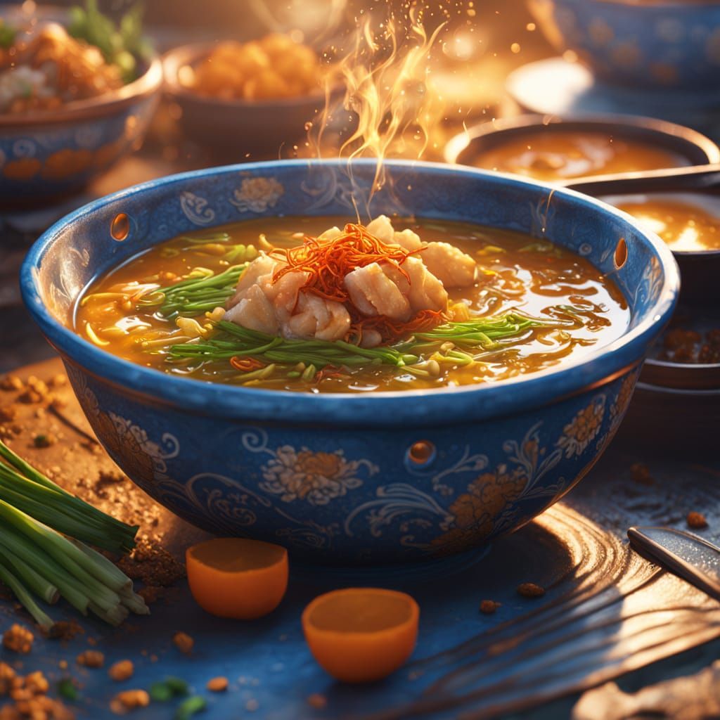 Lapaz Batchoy in Mini Bowl: Fantasy Matte Painting