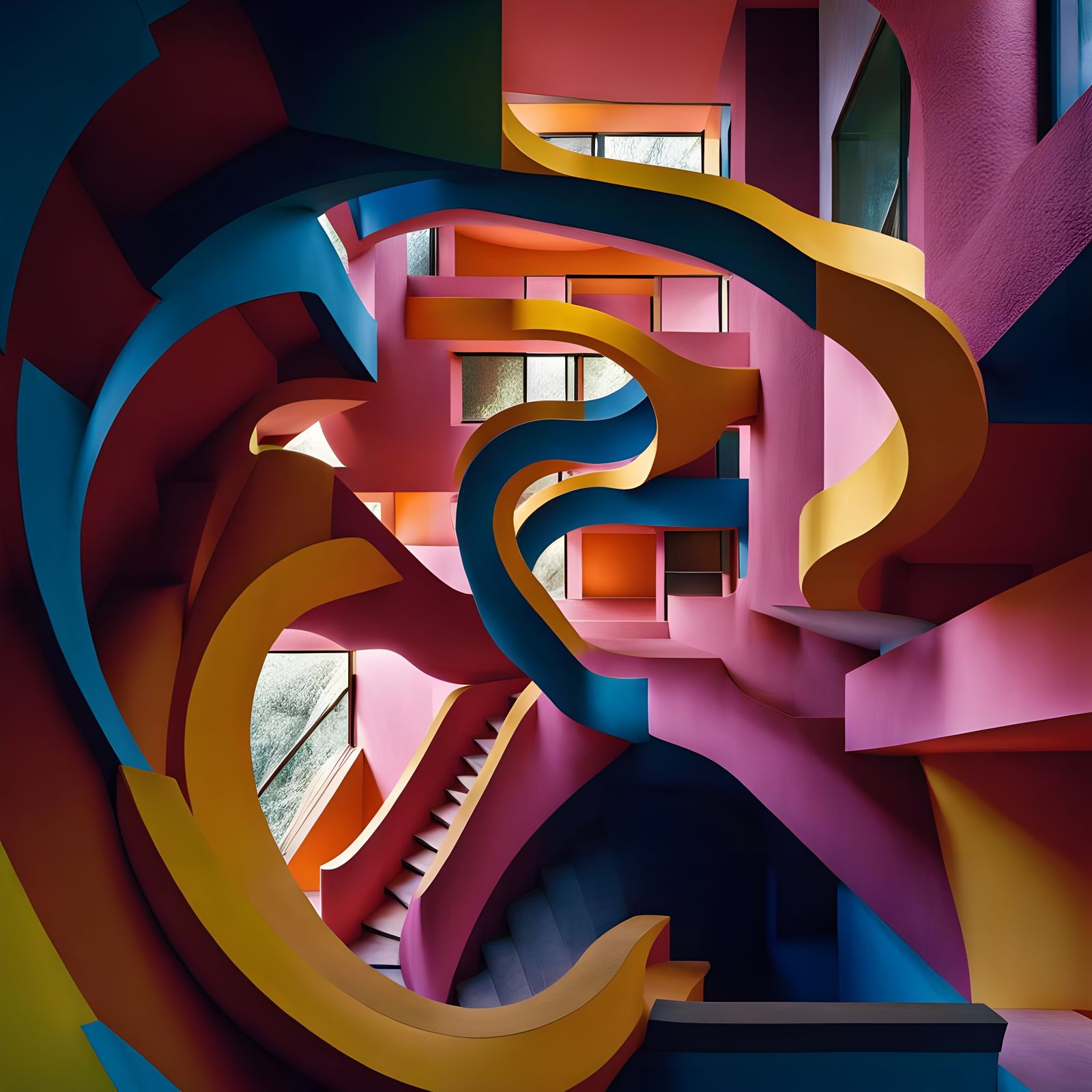 Luis Barragan Inspired House Interior Photograph