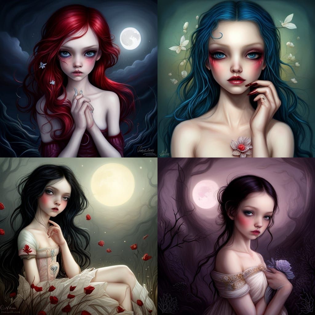 Portrait of Loneliness in Photorealistic Style