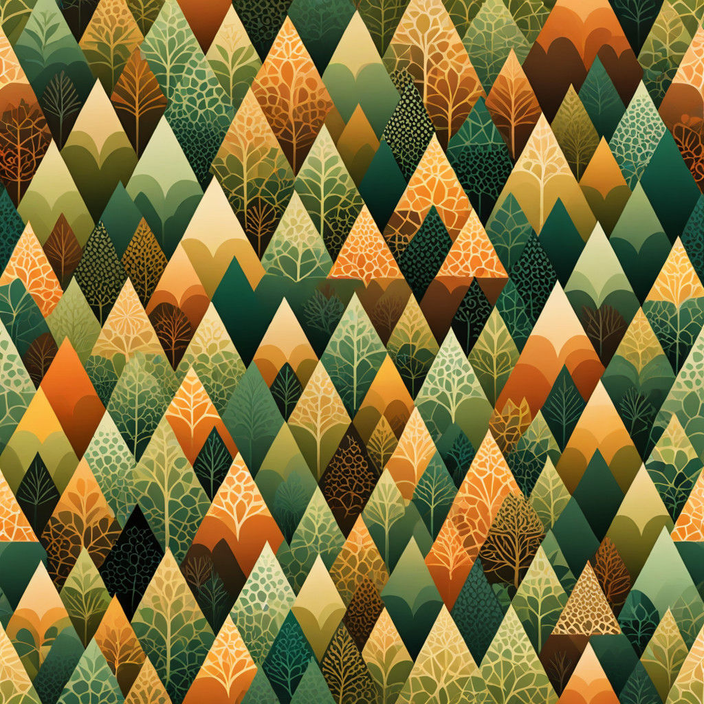 Symmetrical Earth Tones in Geometric Abstraction