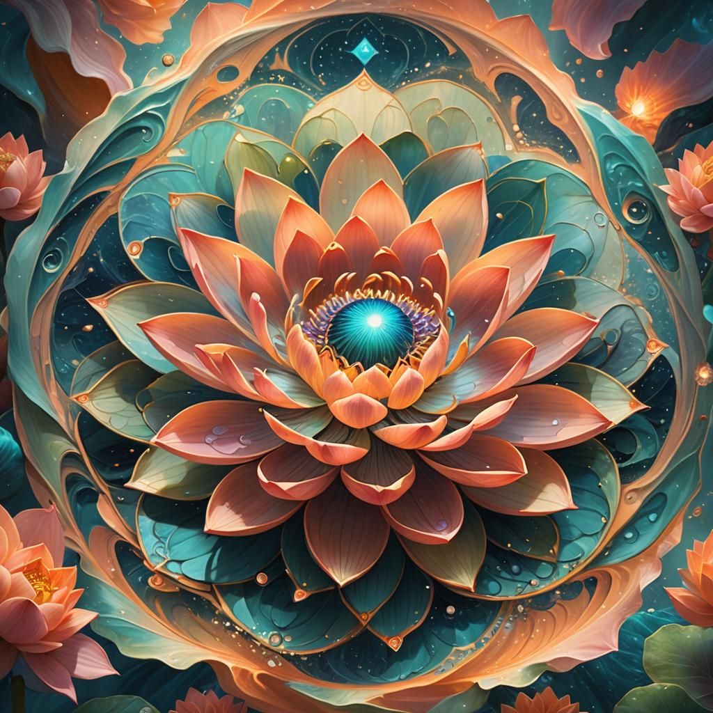 Chakra Lotus in Vibrant Fantasy Concept Art