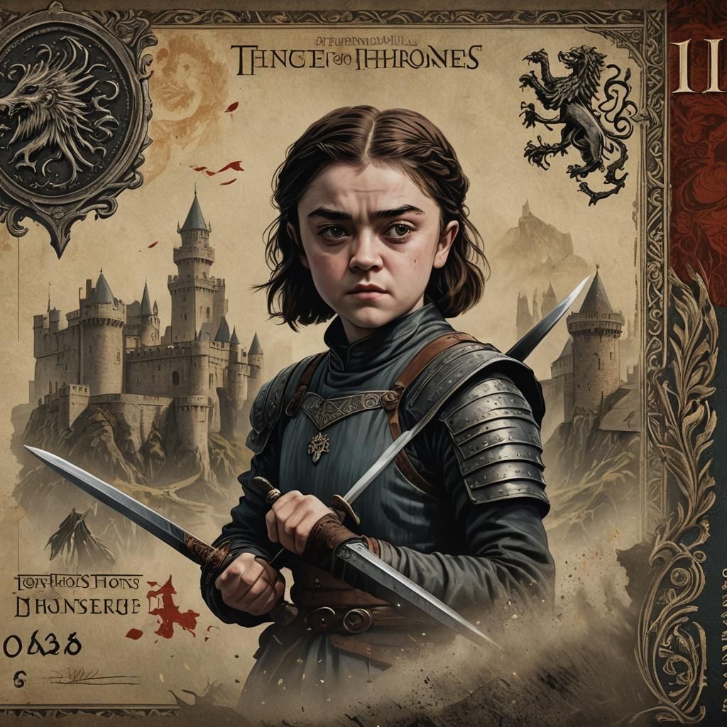 Arya Stark Matte Painting Art Banknote