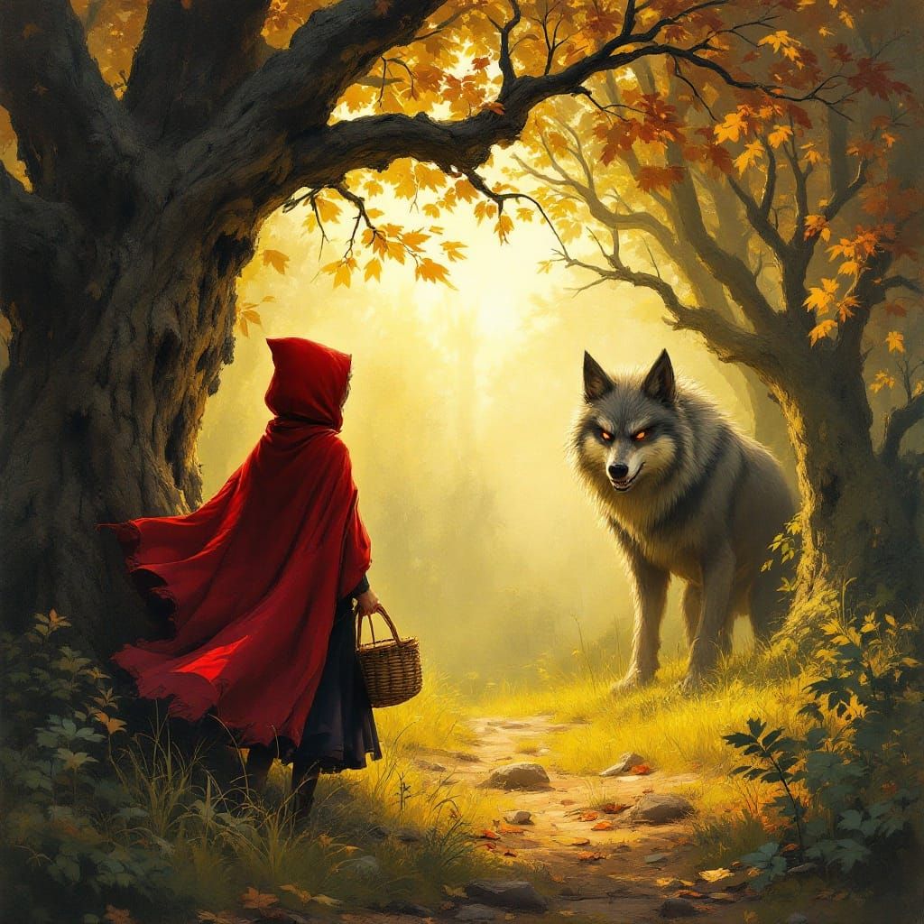 Serene Forest Scene in the Style of James Gurney