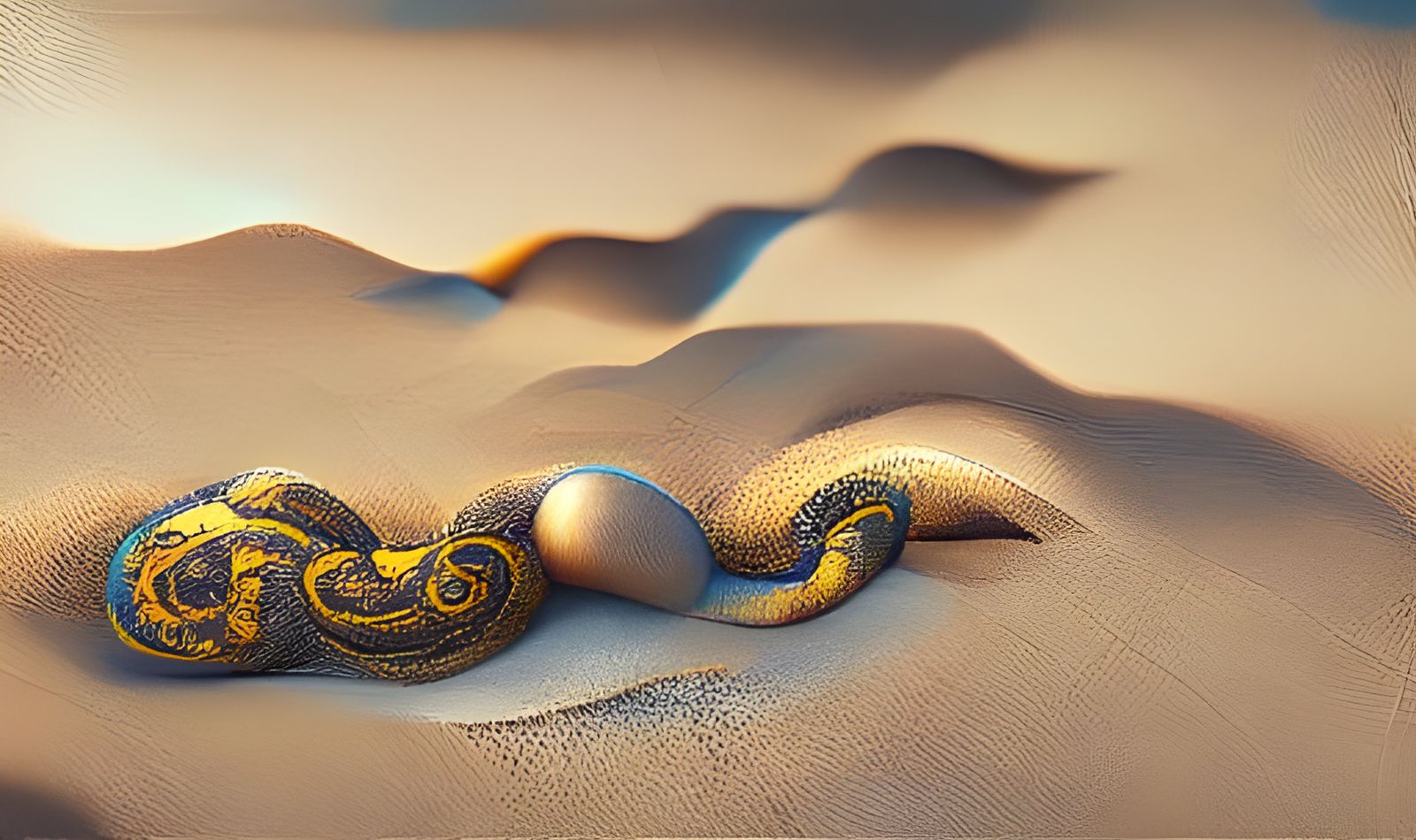 Snake in the sand